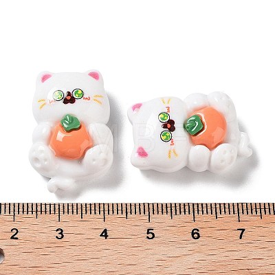 Cartoon White Cat Resin Decoden Cabochons CRES-R203-01B-1