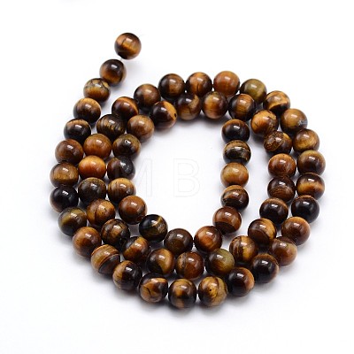 Natural Tiger Eye Beads Strands X-G-J303-11-4mm-1
