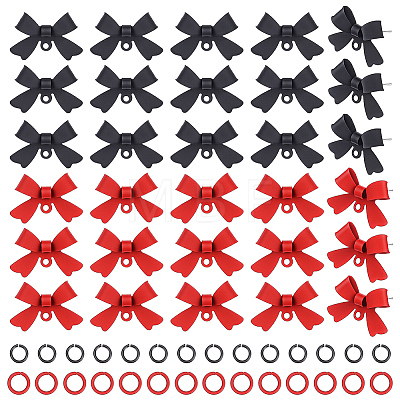 DIY Bowknot Alloy Stud Earring Finding Kits DIY-ME0002-87-1