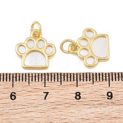 Brass with White Shell Pendants CU-CBA9482-04G-01-1