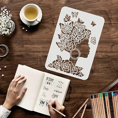 Plastic Reusable Drawing Painting Stencils Templates DIY-WH0202-262-1