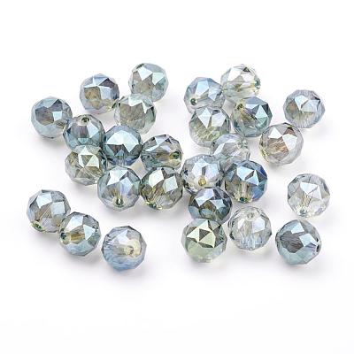 Electroplate Glass Beads Strands EGLA-J015-10mm-WLS10-1