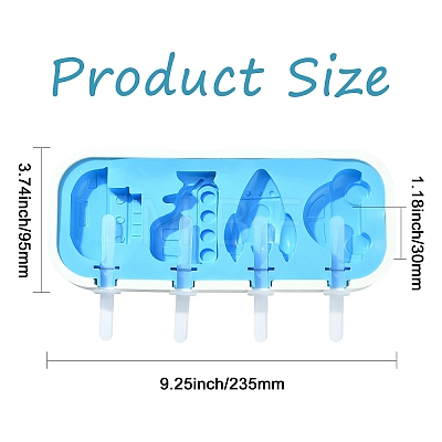 Car Rocket Ship Silicone Ice Cream Mold ST-CJ0043-080-1