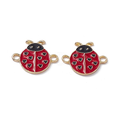 Alloy FireBrick Enamel Connector Charms FIND-A024-07G-1