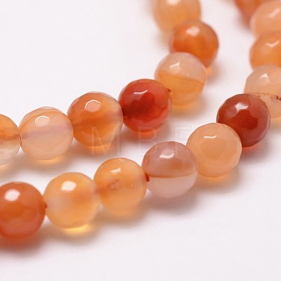 Natural Red Agate Beads Strands X-G-D840-34-4mm-1