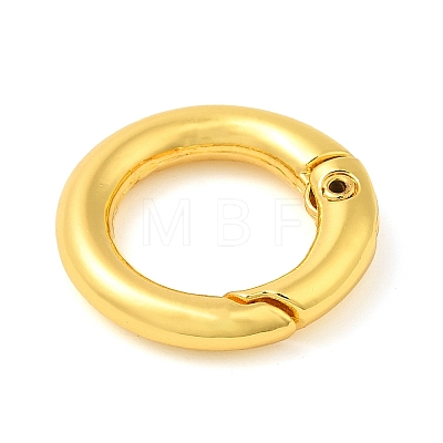 Rack Plating Brass Spring Gate Rings KK-Q781-13G-1