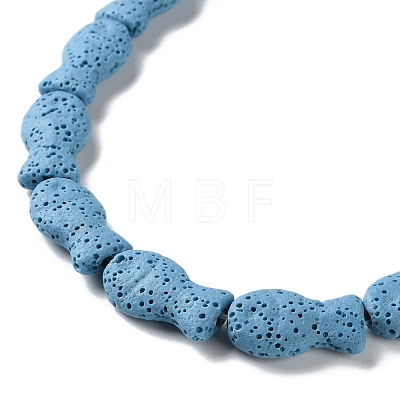 Fish Dyed Natural Lava Rock Beads Strands G-O126-01A-01-1