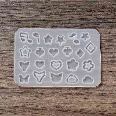 DIY Star/Heart/Flower/Music Note Shaker Filler Silicone Quicksand Molds X-DIY-G079-03B-1
