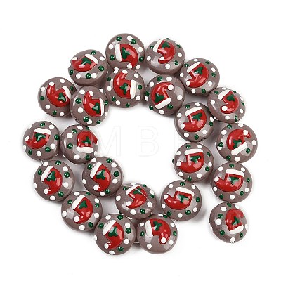 Christmas Handmade Lampwork Enamel Beads LAMP-C020-03B-1
