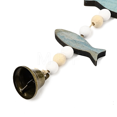 1Pc Coastal Nautical Wood Hanging Decor WD-XCP0001-08-1