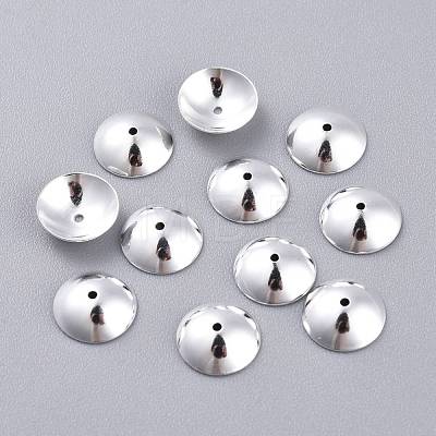 201 Stainless Steel Bead Caps STAS-K210-01C-S-1