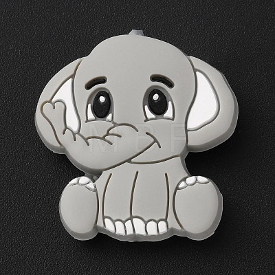 Elephant Silicone Beads SIL-WH0002-83B-1