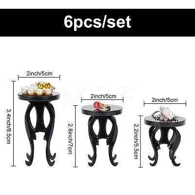 3 Sets 3 Sizes Vase Holder Shaped Acrylic Jewelry Display Stand Sets for Earrings ODIS-WH0043-33-1
