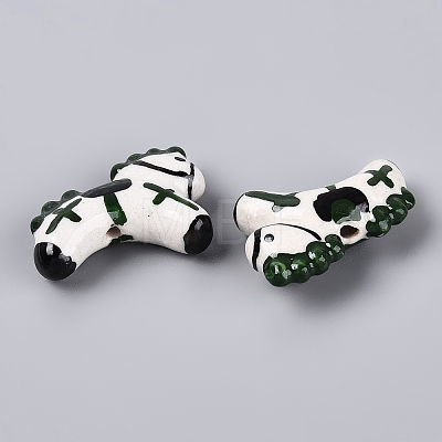 Handmade Porcelain Ceramic Beads PORC-Q005-01B-1