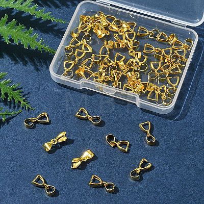 50Pcs Brass Ice Pick Pinch Bails IFIN-FS0001-47A-1
