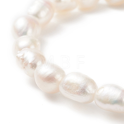 Natural Pearl Beaded Stretch Bracelet for Women BJEW-JB08868-01-1