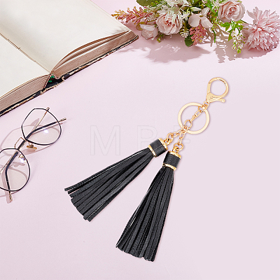 1Pc PU Leather Tassel Keychains KEYC-CL0001-50C-1