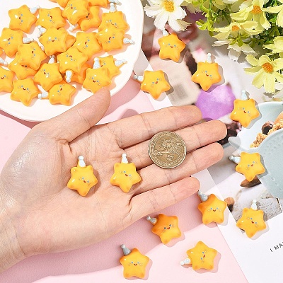 Opaque Resin Cabochons RESI-YW0005-38-1-1