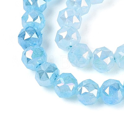 Anti-Tarnish Electroplate Glass Beads Strands GLAA-N064-6mm-09-1