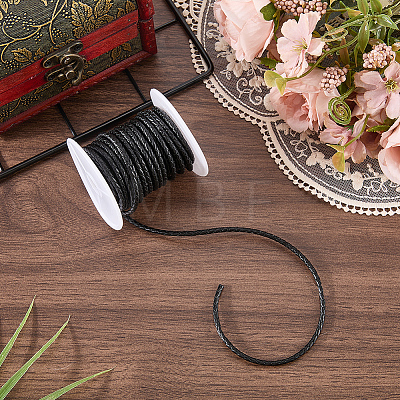 8M Braided Cowhide Leather Cord NWIR-3.0-02A-1