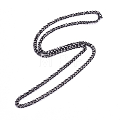 Men's 667 Stainless Steel Cuban Link Chain Necklaces NJEW-G340-07B-1-1
