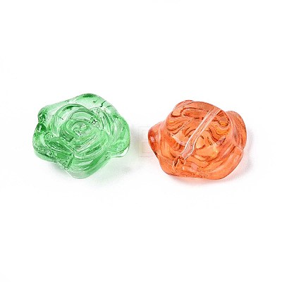 Baking Paint Transparent Glass Beads DGLA-N018-01-1
