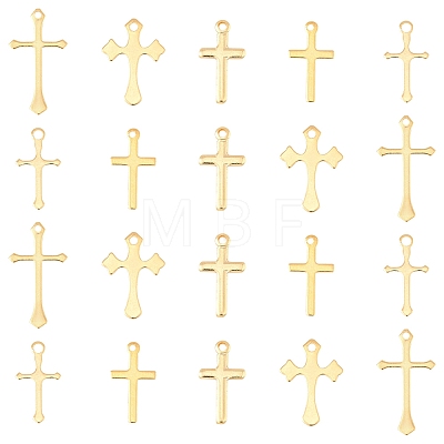 25Pcs 5 Styles Brass Pendants KK-FS0001-51G-1