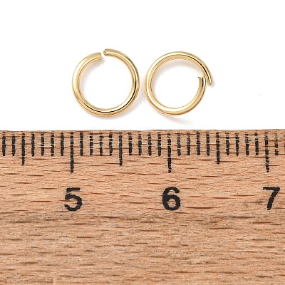 Brass Open Jump Rings KK-G604-08G-27-1
