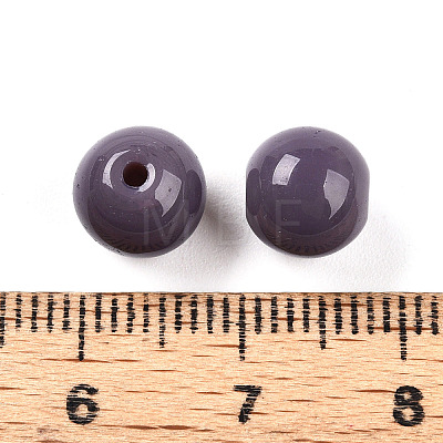 Opaque Solid Color Glass Beads GLAA-N007-8mm-A07-1