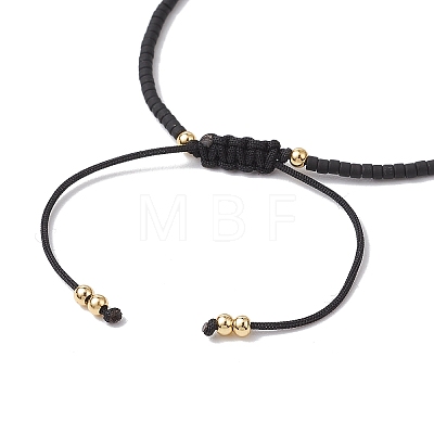 Natural Black Onyx Braided Beaded Bracelets BJEW-JB11420-05-1