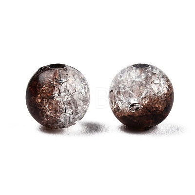 Transparent Crackle Acrylic Beads CACR-N002-26-1