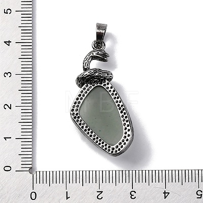 Natural Green Aventurine Pendants G-K338-42AS-04-1