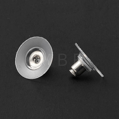Brass Bullet Clutch Earring Backs KK-EC129-NF-1