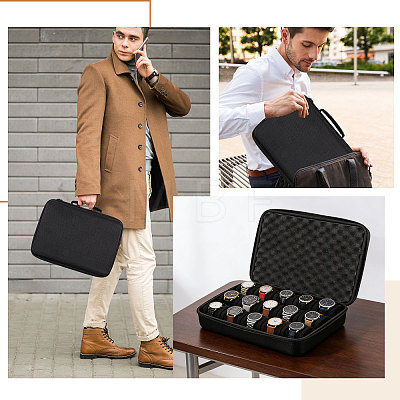 15-Slot EVA Watch Organizer Storage Boxes with Handles CON-WH0089-228-1