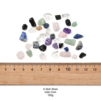 7 Style Natural Mixed Gemstone Chip Beads G-FS0001-85-1