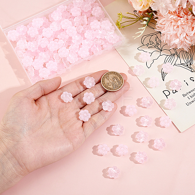 120Pcs Spray Painted Transparent Glass Beads GLAA-ME0001-41-1