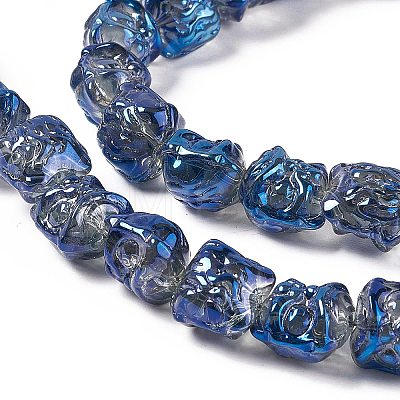 Full Rainbow Plated Electroplate Glass Beads GLAA-P028-FR01-1