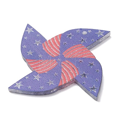 Independence Day Printed Transparent Acrylic Pendants OACR-B055-02F-1