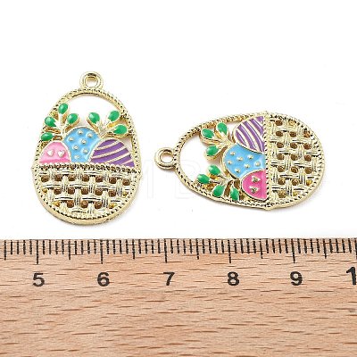 Easter Alloy Enamel Pendants ENAM-E360-01G-02-1