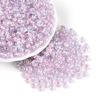 FGB Inside Colours Transparent Glass Seed Beads SEED-T009-01F-1