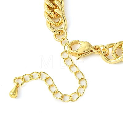 Rack Plating Brass Twisted Chain Bracelet Making KK-G501-03A-G-1