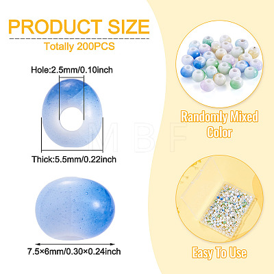 200Pcs Handmade Porcelain Beads PORC-TA0001-61A-1
