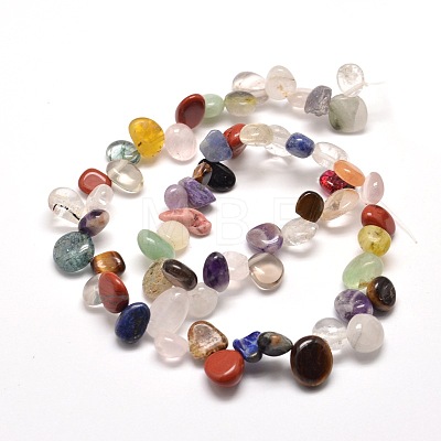 Natural & Synthetic Gemstone Chip Bead Strands G-M204-58-1
