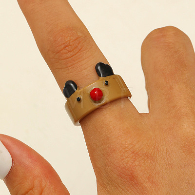 Christmas Resin Finger Rings FS-WG94CC2-05-1