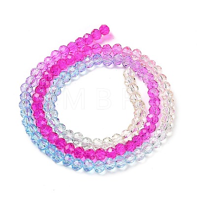 Transparent Painted Glass Beads Strands LS-DGLA-A034-T3mm-A14-1
