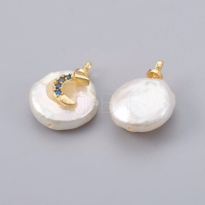 Natural Cultured Freshwater Pearl Pendants PEAR-F008-09G-1