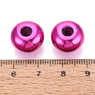 UV Plating Opaque Acrylic European Beads PACR-T017-19M-11-1