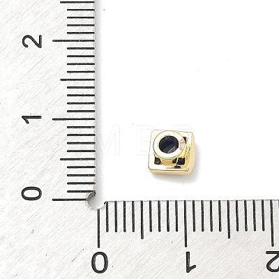 Square Brass Micro Pave Cubic Zirconia Cabochons KK-P345-13G-E09-1