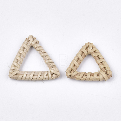 Handmade Reed Cane/Rattan Woven Linking Rings X-WOVE-T006-017-1
