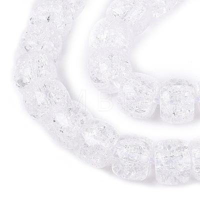 Crackle Transparent Glass Beads Strands GLAA-N069-03A-10-1